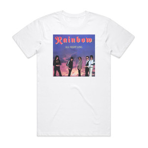 Rainbow All Night Long Album Cover T-Shirt White