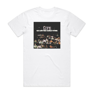 Sly and The Family Stone Life 1 Album Cover T-Shirt White Sly and The Family Stone Life 1 Album Cover T-Shirt White