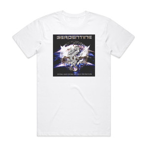 Serpentine Living And Dying In High Definition Album Cover T-Shirt White Serpentine Living And Dying In High Definition Album Cover T-Shirt White
