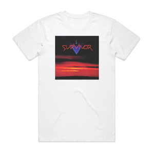 Survivor Too Hot To Sleep Album Cover T-Shirt White Survivor Too Hot To Sleep Album Cover T-Shirt White