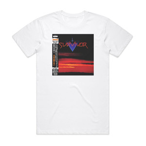 Survivor Too Hot To Sleep 1 Album Cover T-Shirt White Survivor Too Hot To Sleep 1 Album Cover T-Shirt White