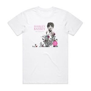 Shirley Bassey Four Decades Of Song Album Cover T-Shirt White Shirley Bassey Four Decades Of Song Album Cover T-Shirt White