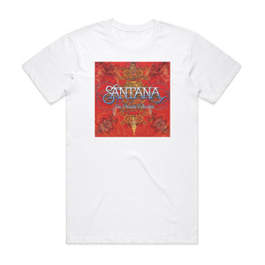 Santana The Ultimate Collection Album Cover T-Shirt White Santana The Ultimate Collection Album Cover T-Shirt White