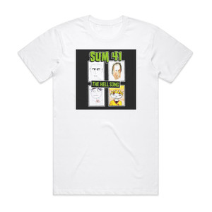 Sum 41 The Hell Song 1 Album Cover T-Shirt White Sum 41 The Hell Song 1 Album Cover T-Shirt White