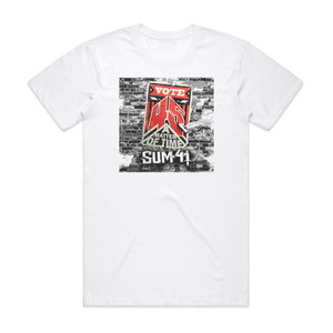 Sum 41 45 A Matter Of Time Album Cover T-Shirt White Sum 41 45 A Matter Of Time Album Cover T-Shirt White