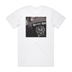 Sister Sin Rock N Roll Album Cover T-Shirt White Sister Sin Rock N Roll Album Cover T-Shirt White