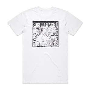 Subhumans Evolution Album Cover T-Shirt White Subhumans Evolution Album Cover T-Shirt White
