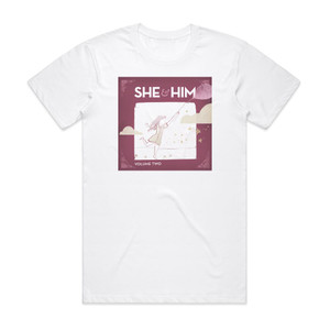 She and Him Volume Two Album Cover T-Shirt White