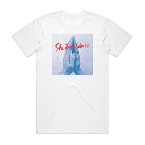 She Talks Silence When It Comes Album Cover T-Shirt White She Talks Silence When It Comes Album Cover T-Shirt White