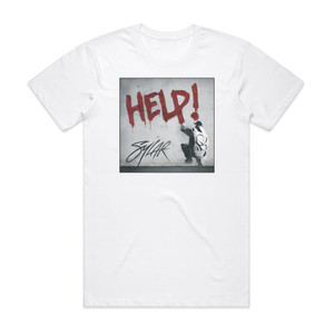 Sylar Help Album Cover T-Shirt White Sylar Help Album Cover T-Shirt White