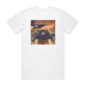 Steelwing Lord Of The Wasteland Album Cover T-Shirt White Steelwing Lord Of The Wasteland Album Cover T-Shirt White