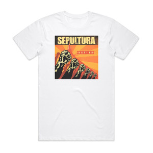 Sepultura Nation Album Cover T-Shirt White Sepultura Nation Album Cover T-Shirt White