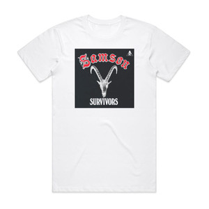 Samson Survivors Album Cover T-Shirt White Samson Survivors Album Cover T-Shirt White