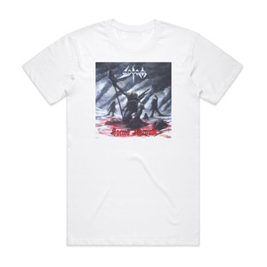 Sodom Sacred Warpath Album Cover T-Shirt White Sodom Sacred Warpath Album Cover T-Shirt White