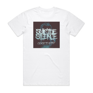 Suicide Silence Cease To Exist Album Cover T-Shirt White Suicide Silence Cease To Exist Album Cover T-Shirt White