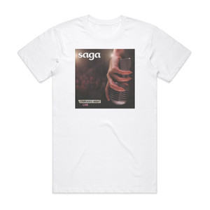 Saga Comrades Night Live Album Cover T-Shirt White Saga Comrades Night Live Album Cover T-Shirt White