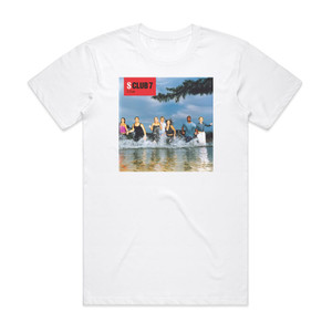 S Club 7 S Club Album Cover T-Shirt White S Club 7 S Club Album Cover T-Shirt White