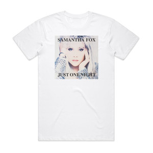 Samantha Fox Just One Night Album Cover T-Shirt White Samantha Fox Just One Night Album Cover T-Shirt White