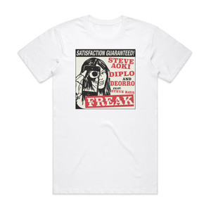 Steve Aoki Freak Album Cover T-Shirt White Steve Aoki Freak Album Cover T-Shirt White