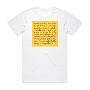 Section 25 Always Now Album Cover T-Shirt White Section 25 Always Now Album Cover T-Shirt White