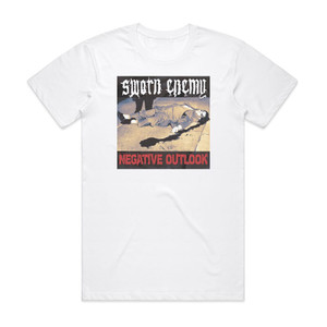 Sworn Enemy Negative Outlook Album Cover T-Shirt White Sworn Enemy Negative Outlook Album Cover T-Shirt White