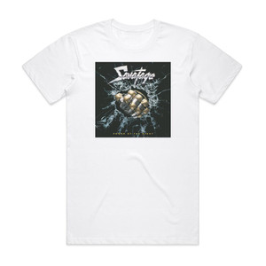 Savatage Power Of The Night Album Cover T-Shirt White Savatage Power Of The Night Album Cover T-Shirt White