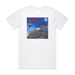 Savatage Poets And Madmen Album Cover T-Shirt White Savatage Poets And Madmen Album Cover T-Shirt White