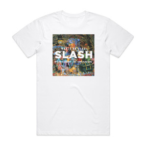 Slash World On Fire 1 Album Cover T-Shirt White Slash World On Fire 1 Album Cover T-Shirt White