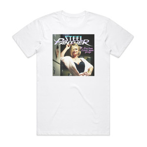Steel Panther Live From Lexxis Moms Garage Album Cover T-Shirt White Steel Panther Live From Lexxis Moms Garage Album Cover T-Shirt White