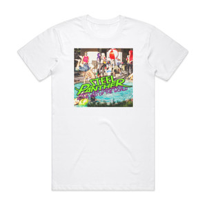 Steel Panther Party Like Tomorrow Is The End Of The World Album Cover T-Shirt White