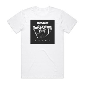 Sevendust Enemy Album Cover T-Shirt White Sevendust Enemy Album Cover T-Shirt White