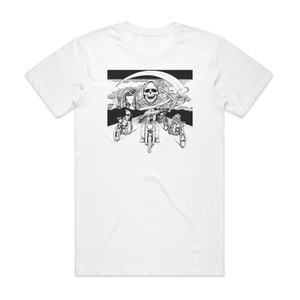 Speedwolf Ride With Death Album Cover T-Shirt White Speedwolf Ride With Death Album Cover T-Shirt White