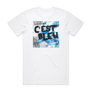 Scooter Cest Bleu Album Cover T-Shirt White Scooter Cest Bleu Album Cover T-Shirt White