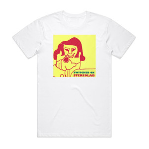 Stereolab Switched On Album Cover T-Shirt White Stereolab Switched On Album Cover T-Shirt White