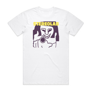 Stereolab John Cabe Bubblegum Revox Album Cover T-Shirt White Stereolab John Cabe Bubblegum Revox Album Cover T-Shirt White