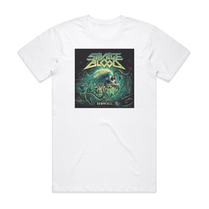 Savage Blood Downfall Album Cover T-Shirt White Savage Blood Downfall Album Cover T-Shirt White