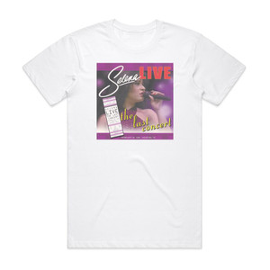 Selena Live The Last Concert Album Cover T-Shirt White Selena Live The Last Concert Album Cover T-Shirt White