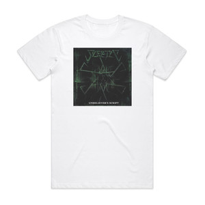 Sceptic Unbelievers Script Album Cover T-Shirt White