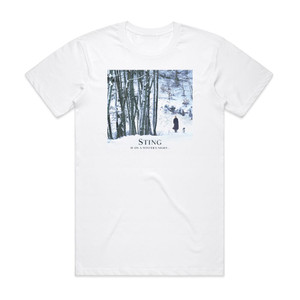 Sting If On A Winters Night 1 Album Cover T-Shirt White Sting If On A Winters Night 1 Album Cover T-Shirt White