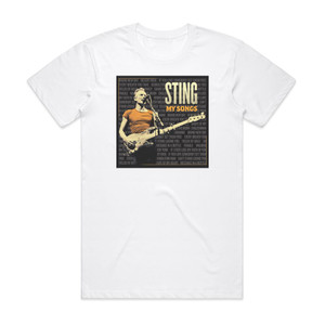 Sting My Songs Album Cover T-Shirt White Sting My Songs Album Cover T-Shirt White