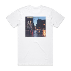 Sting 57Th 9Th 1 Album Cover T-Shirt White Sting 57Th 9Th 1 Album Cover T-Shirt White