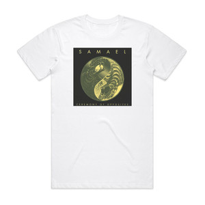 Samael Ceremony Of Opposites Rebellion Album Cover T-Shirt White Samael Ceremony Of Opposites Rebellion Album Cover T-Shirt White
