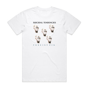 Suicidal Tendencies Fascist Pig Album Cover T-Shirt White Suicidal Tendencies Fascist Pig Album Cover T-Shirt White