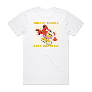 Spirit Animal Born Yesterday Album Cover T-Shirt White Spirit Animal Born Yesterday Album Cover T-Shirt White
