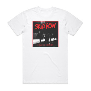 Skid Row Skid Row 1 Album Cover T-Shirt White Skid Row Skid Row 1 Album Cover T-Shirt White