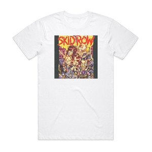 Skid Row B Side Ourselves Album Cover T-Shirt White Skid Row B Side Ourselves Album Cover T-Shirt White