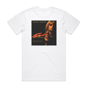 Secret Service Flash In The Night Album Cover T-Shirt White Secret Service Flash In The Night Album Cover T-Shirt White