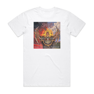 Skinless From Sacrifice To Survival Album Cover T-Shirt White Skinless From Sacrifice To Survival Album Cover T-Shirt White
