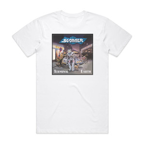 Scanner Terminal Earth Album Cover T-Shirt White