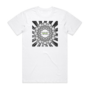 Sun Gods in Exile Black Light White Lines Album Cover T-Shirt White Sun Gods in Exile Black Light White Lines Album Cover T-Shirt White